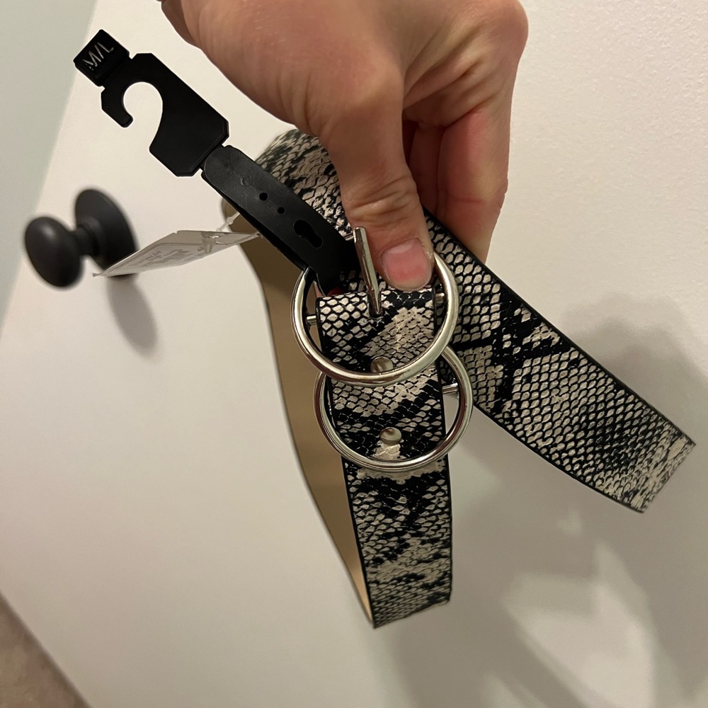Francesca’s snakeskin belt with silver buckle